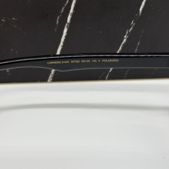 NEW CARRERA 314/S 0807 SUNGLASSES UNISEX BLACK ROUND EYEWEAR - Picture 5 of 7